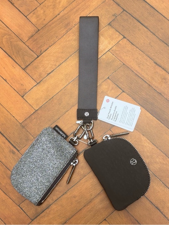 lululemon athletica Accessories - NWT Lululemon Dual Pouch Wristlet *Glitter In Dark Silver/Graphite Grey